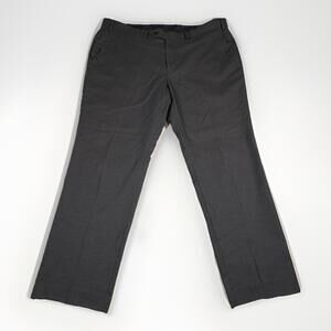 Michael Kors Men's Dress Pants P 38W X 29L Charcoal Gray Flat Front Slacks (A19)